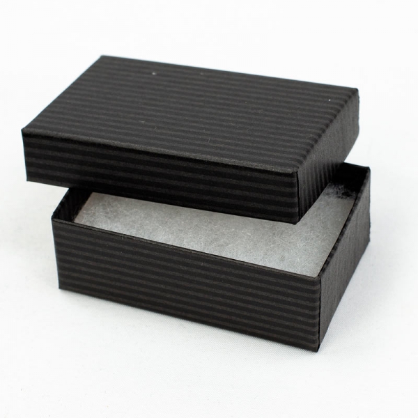 Jewelry Boxes-Black Kraft Pinstripe-#21 - 2-1/2 x 1-1/2 x 7/8 - Pack 100