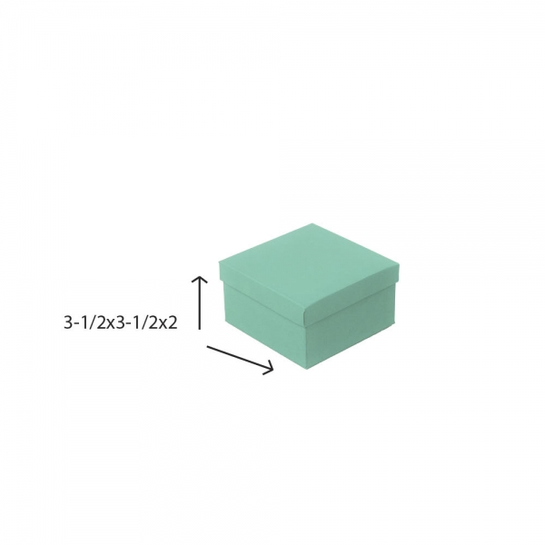 Jewelry Boxes-#34 - 3-1/2 x 3-1/2 x 2 - Pack 100-Aqua