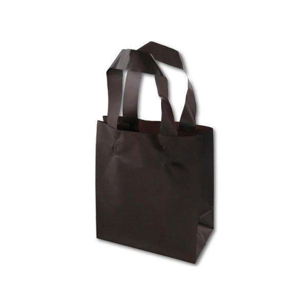 Frosted Tint Shopping Bags-5 x 3 x 6-Chocolate