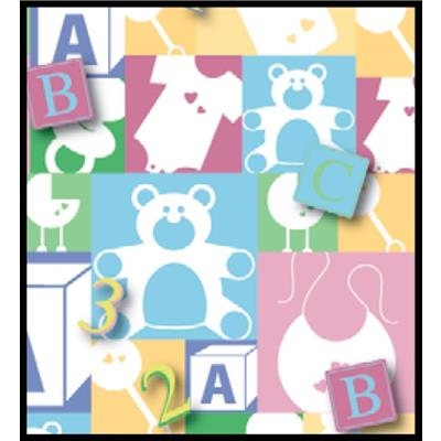 Baby Block gift wrap 24 x 417 - Closeout