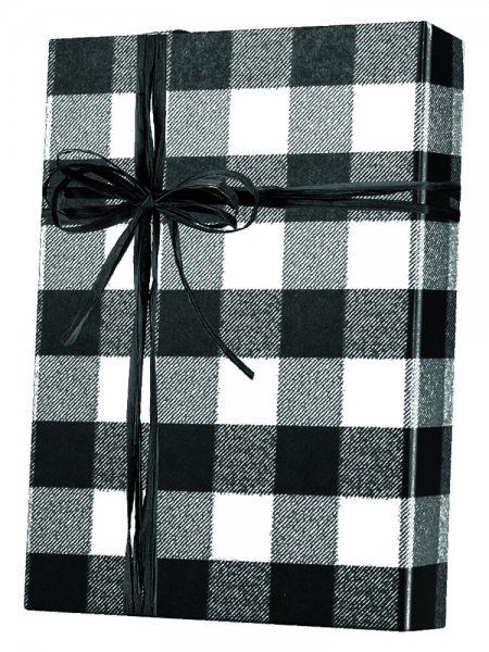 Buffalo Plaid Black Gift Wrap 24 x 833