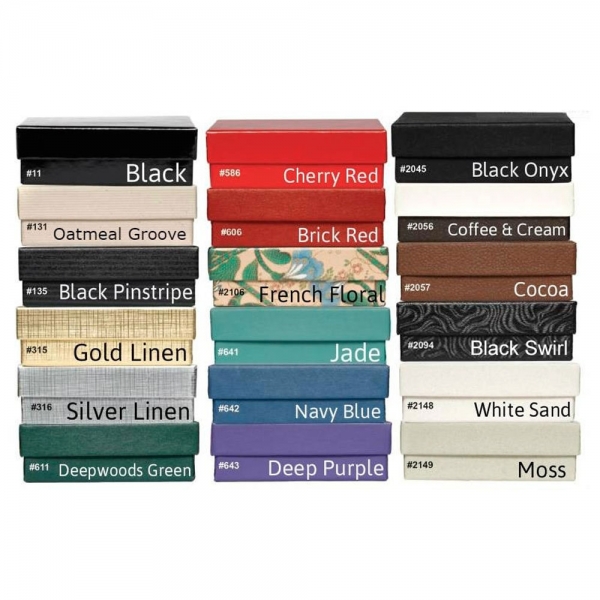 Jewelry Boxes-Black Kraft Pinstripe-#65 - 6 x 5 x 1 - Pack 50