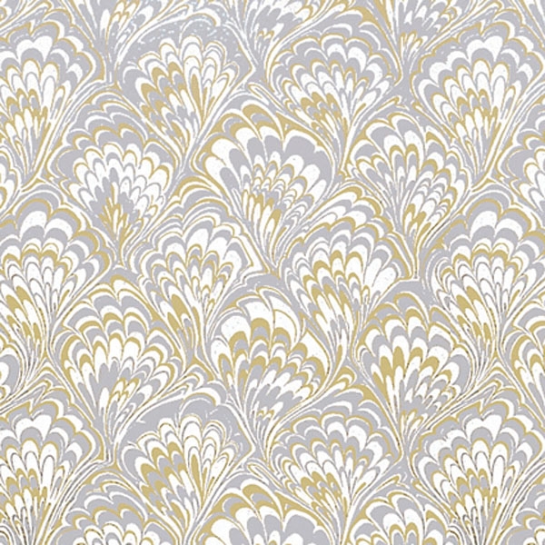 Gold and Silver Feathers Gift Wrap 24 x 417