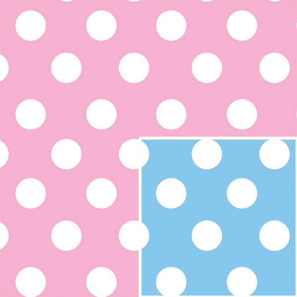 Baby Dots Reversible Gift Wrap 24 x 417