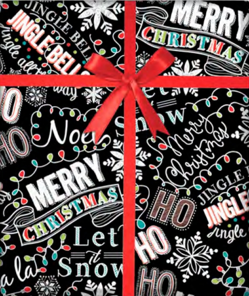 Christmas Chalk Gift Wrap 30
