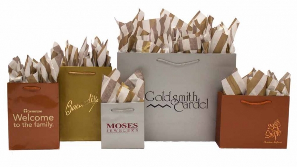 Eurotote Metallic Paper Shopping Bags