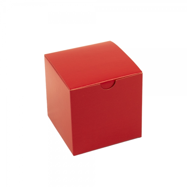 Color Gift Boxes-Holiday Red-4x4x4