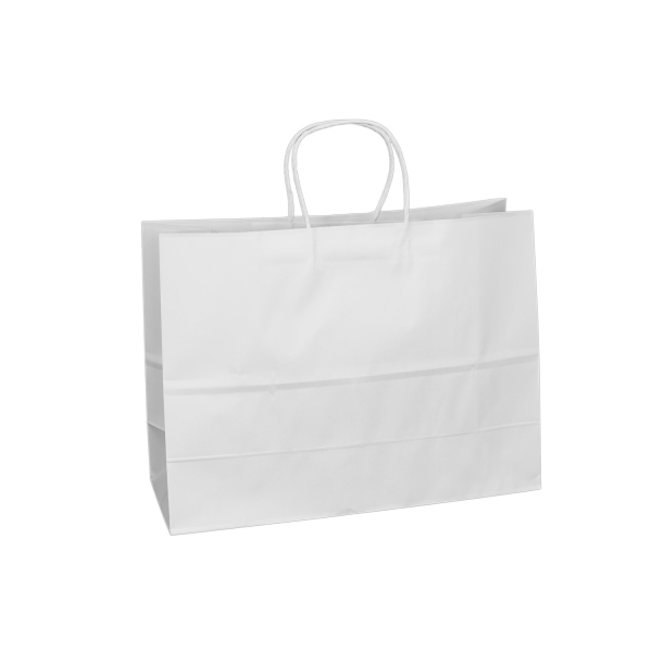 White Kraft Paper Shopping Bag 16 x 6 x 12