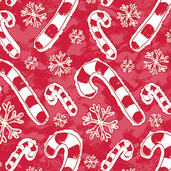 Flakes and Candy Canes Gift Wrap 30 x 417