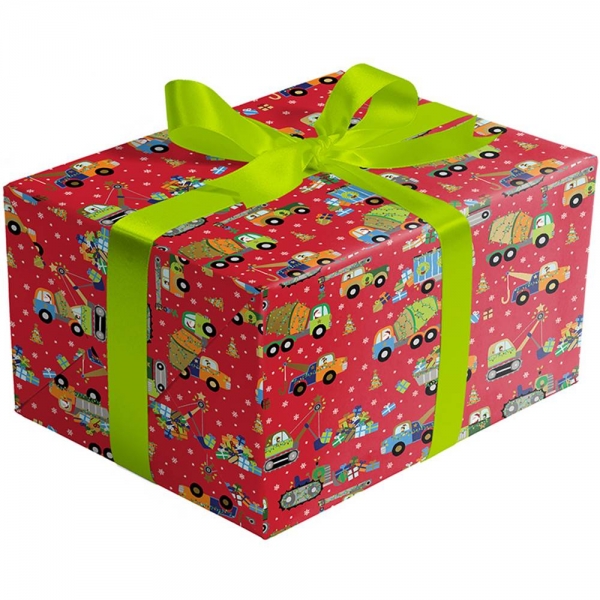 Christmas Construction Gift Wrap 30 x 833