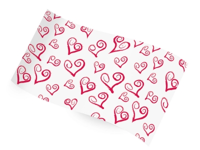 Printed Tissue - Swirly Hearts RC-1052