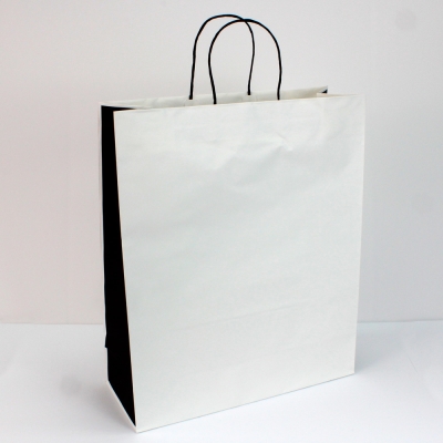 White & Black 16x6x19 Hampton 100pk