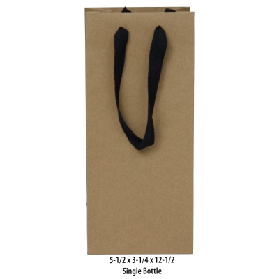 Single Bottle 100/cs Kraft Manhattan Black