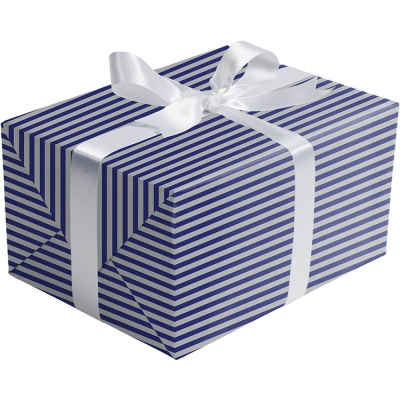 Blue Silver Stripe Gift Wrap 30" x 417'