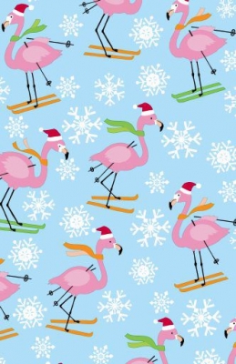 Skiing Flamingos