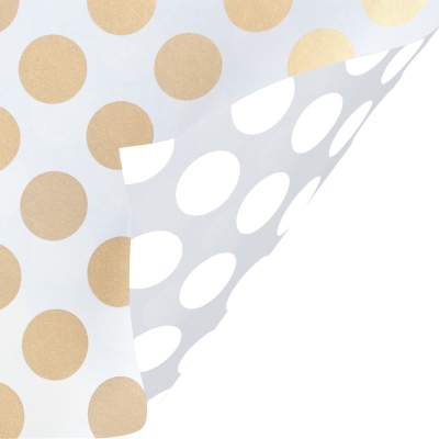 Gold and Silver Dot Gift Wrap 30" x 417'