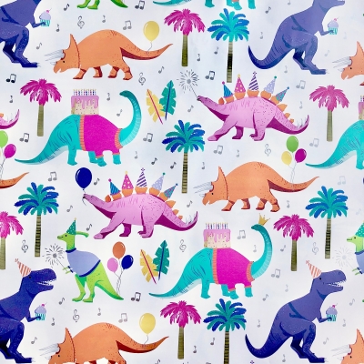 Dino Party Gift Wrap 30" x 833'