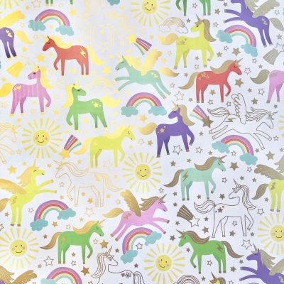 Unicorn Gift Wrap 30" x 833'