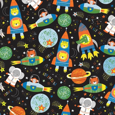 Animals in Space 30 X 833 Gift Wrap