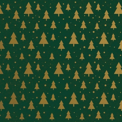 Modern Trees Kraft 30 X 417 Gift Wrap