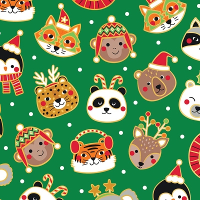 Festive Faces 30 X 417 Gift Wrap