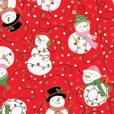 Snowmen & Lights 30 X 833 Gift Wrap