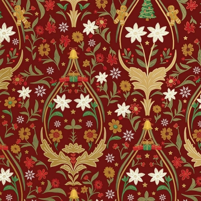 Holiday Damask 30 X 417 Gift Wrap