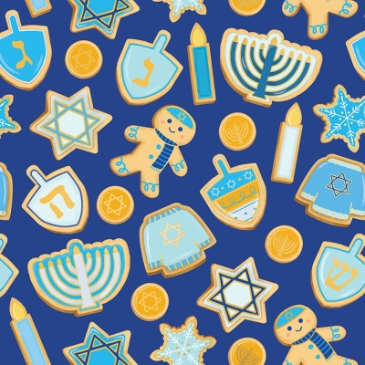 Hanukkah Cookies 30 X 417 Gift Wrap