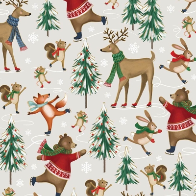 Woodland Skating 30 X 417 Gift Wrap