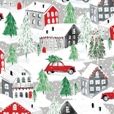 Christmas Town Tissue Paper 20" x 30"