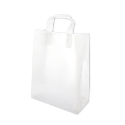 Clear 10 x 5 x 13 - 250/cs Frosty Shopping Bags