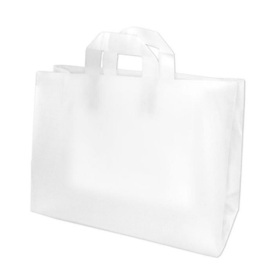 Clear 16 x 6 x 12 - 250/cs Frosty Shopping Bags
