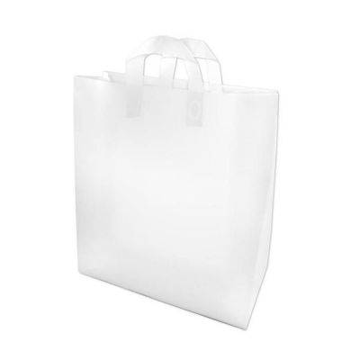 Clear 16 x 6 x 18 - 250/cs Frosty Shopping Bags-