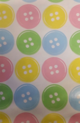 Baby Buttons Gift Wrap 24" x 417'