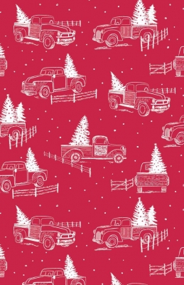 Truck and Trees Gift Wrap 30" x 417'
