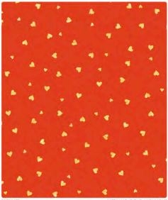 Gold Red Hearts Gift Wrap 30 x 417