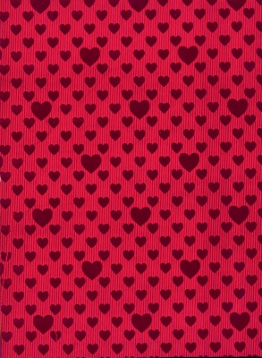 Red Foil Hearts Gift Wrap 24" x 417'