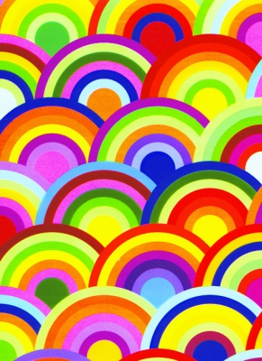 Rainbow Circles Gift Wrap 24" x 833'