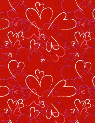Heart Toss Gift Wrap 30" x 833'