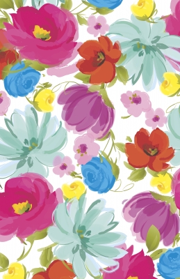 Painted Garden Gift Wrap 24" x 833'