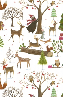 Christmas Woods Gift Wrap 30" x 417'