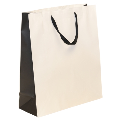 White & Black 16x6x19 Hampton 100pk