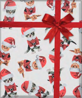 Kitty Christmas Gift Wrap 30" x 417'