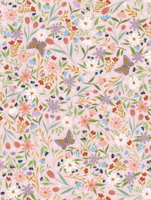 Delicate Floral 30 X 417 Gift Wrap