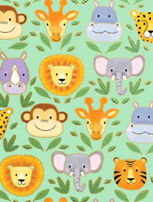 Jungle Animals 30 X 417 Gift Wrap