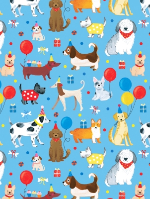 Party Dogs 30 X 417 Gift Wrap