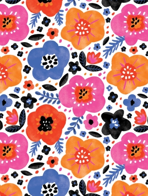 Modern Floral 30 X 417 Gift Wrap