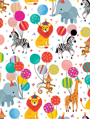 Jungle Birthday Party 30 X 417 Gift Wrap