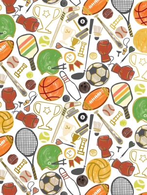 Sports Time 30 X 833 Gift Wrap