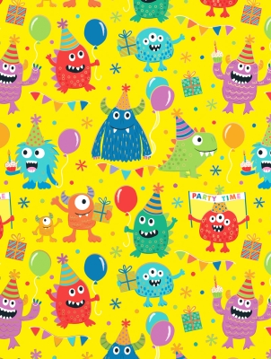 Party Monsters 30 X 417 Gift Wrap